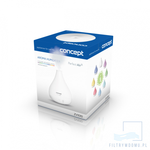 Nawilżacz powietrza Concept z dyfuzorem aromatu 2w1 ZV1010 Nawilżacz powietrza Concept z dyfuzorem aromatu 2w1 ZV1010