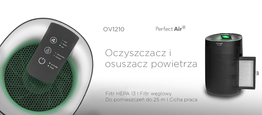 Osuszacz i oczyszczacz powietrza Perfect Air czarny Concept OV1210